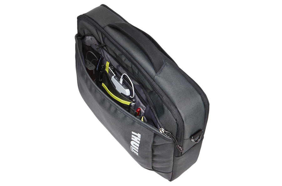 Maletín para portátil - Thule 3203427, Hasta 15.6", Universal, Nylon, Resistente, Trolley strap, Negro