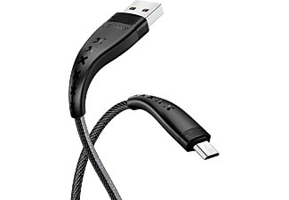 USAMS SJ251USB01 Flexibilis Micro USB kábel, fekete
