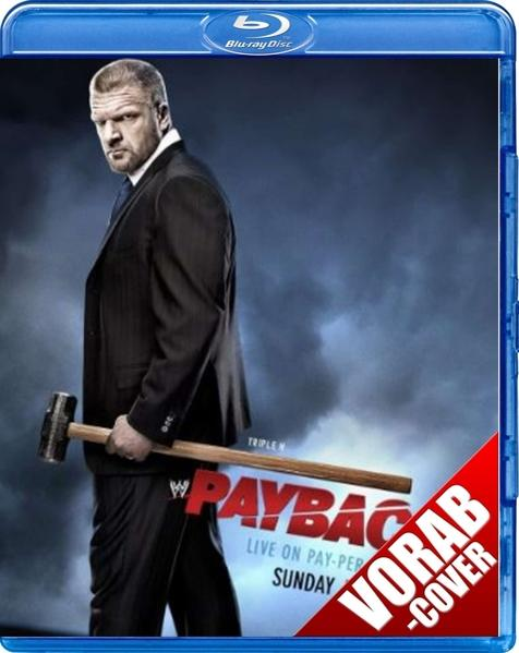 Blu-ray-Cover: Ein Mann im Anzug hält einen Hammer. Titel: 'PAYBACK' mit 'VORAB-COVER' in einem roten Banner.