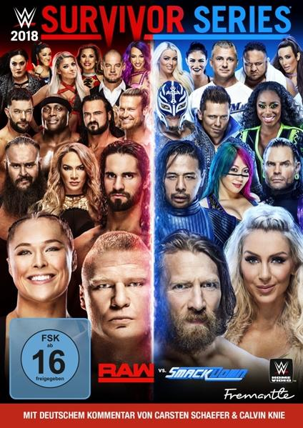 DVD-Cover mit Wrestlern. Der Titel lautet 'Survivor Series 2018'.