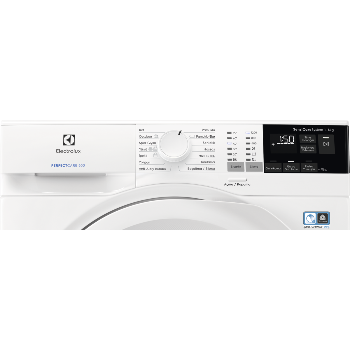 ELECTROLUX EW6F4822AB 8Kg 1200 Devir Çamaşır Makinesi Beyaz