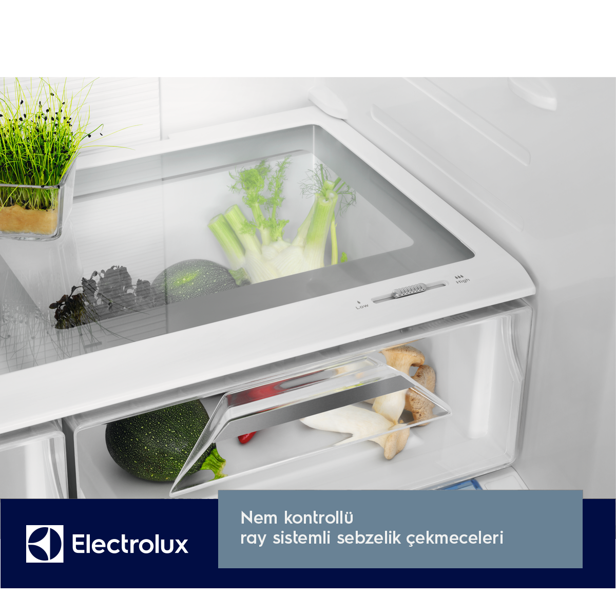 ELECTROLUX EN6086MOX  (+) Frech Door Gardırop Tipi Buzdolabı A++ Inox