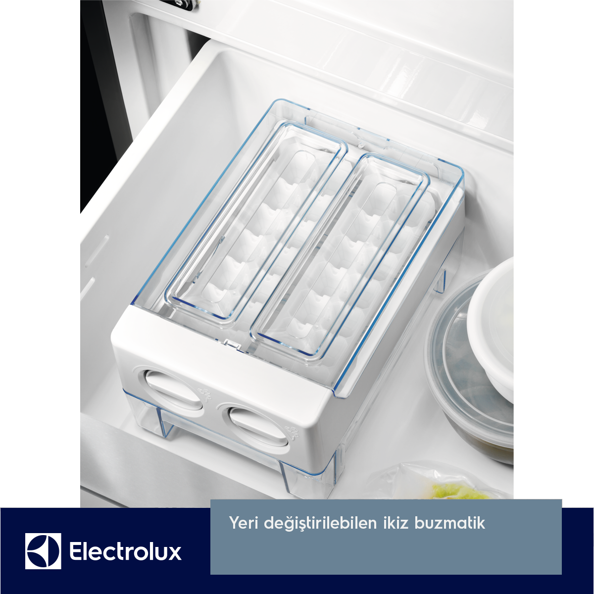 ELECTROLUX EN6086MOX  (+) Frech Door Gardırop Tipi Buzdolabı A++ Inox