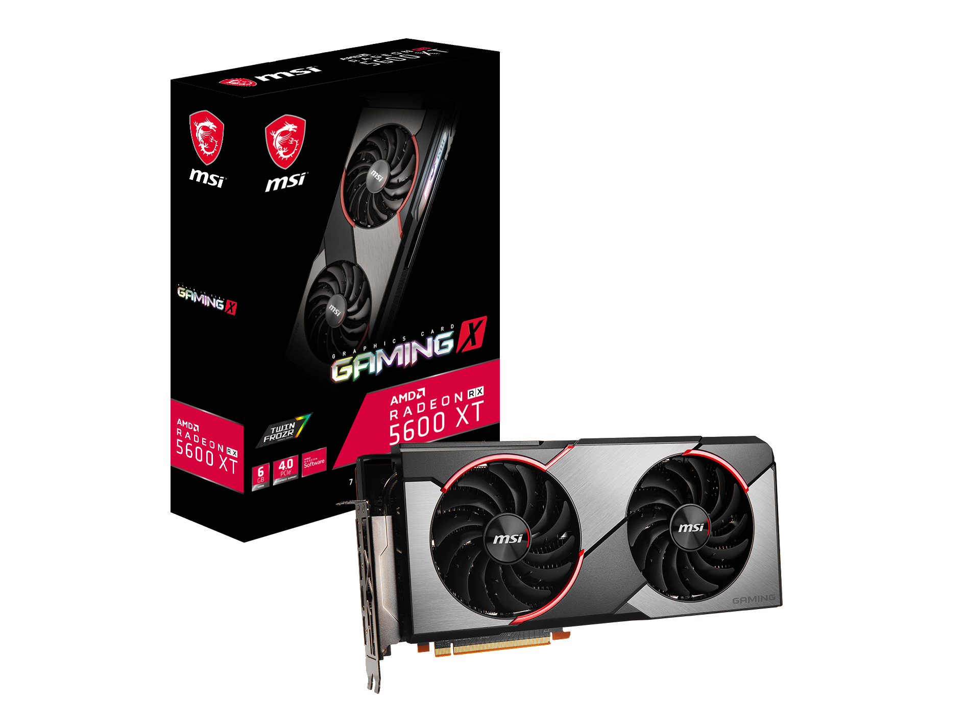 MSI Radeon™ RX 5600 XT Gaming X 6GB (V381-231R) (AMD, Grafikkarte)