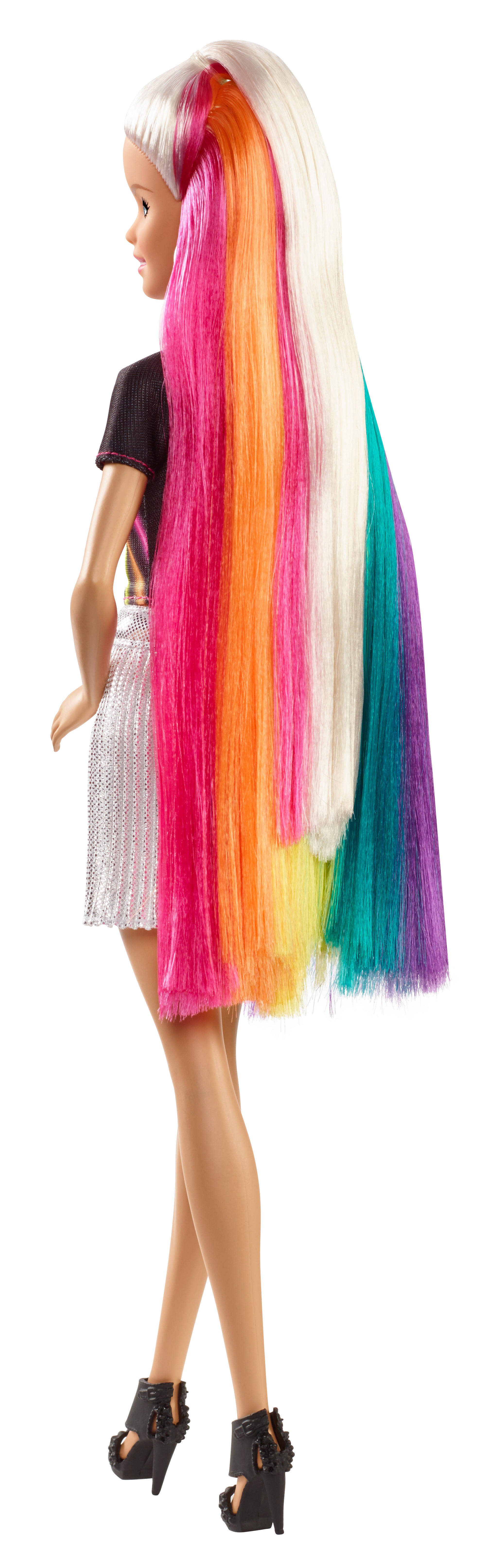 BARBIE Regenbogen Glitzerhaar (blond) Puppe Mehrfarbig