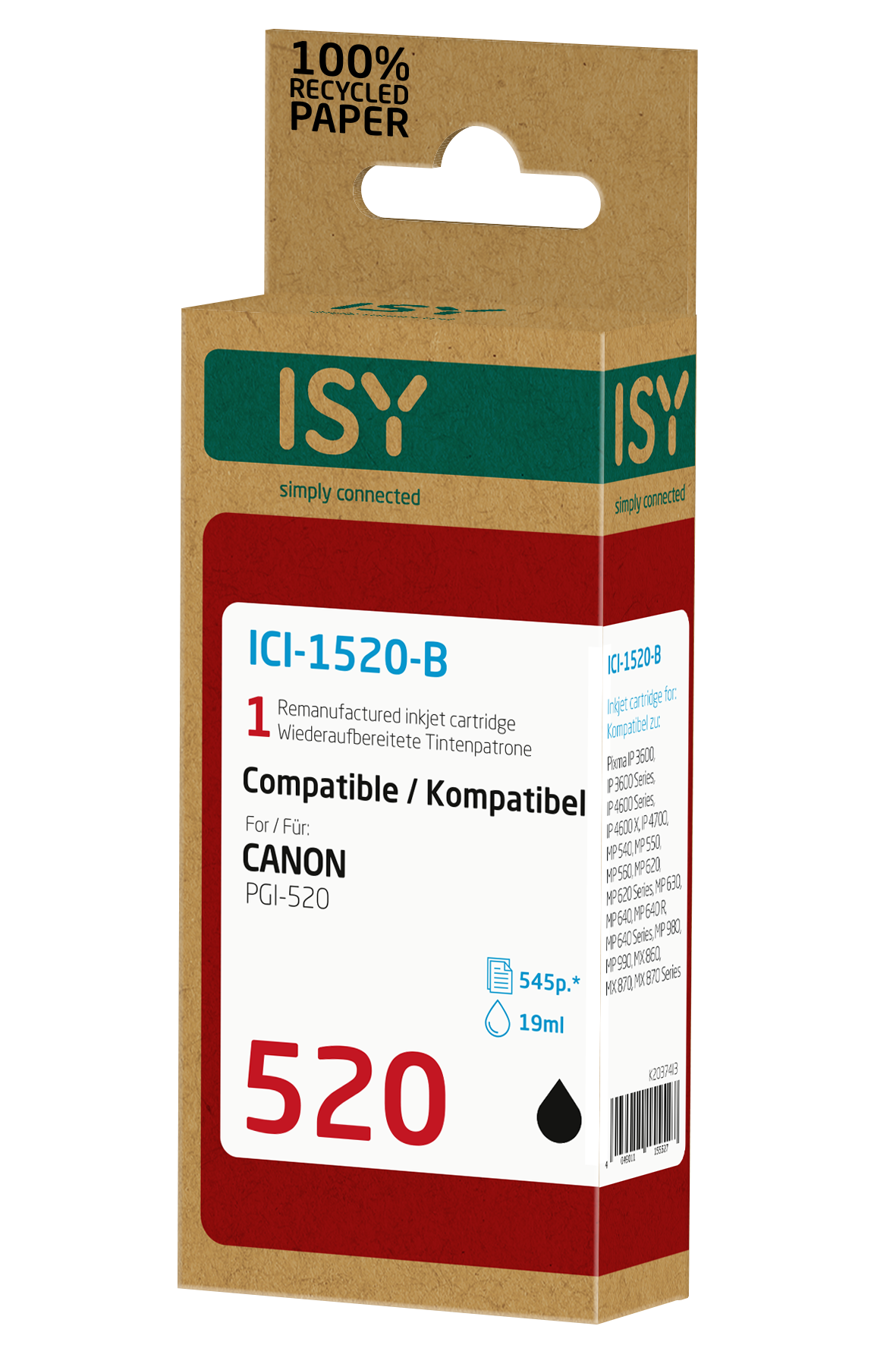 ISY ICI-1520-B Tintenpatrone Schwarz