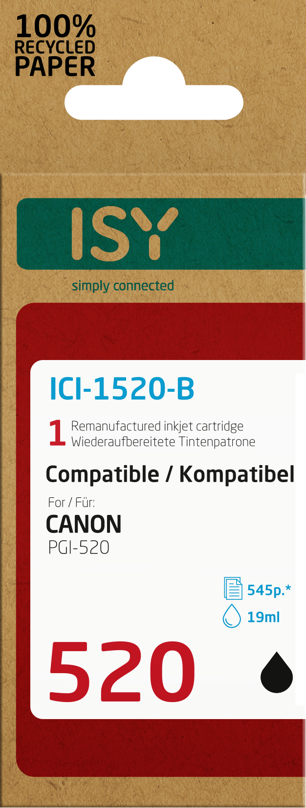 ICI-1520-B ISY Tintenpatrone Schwarz