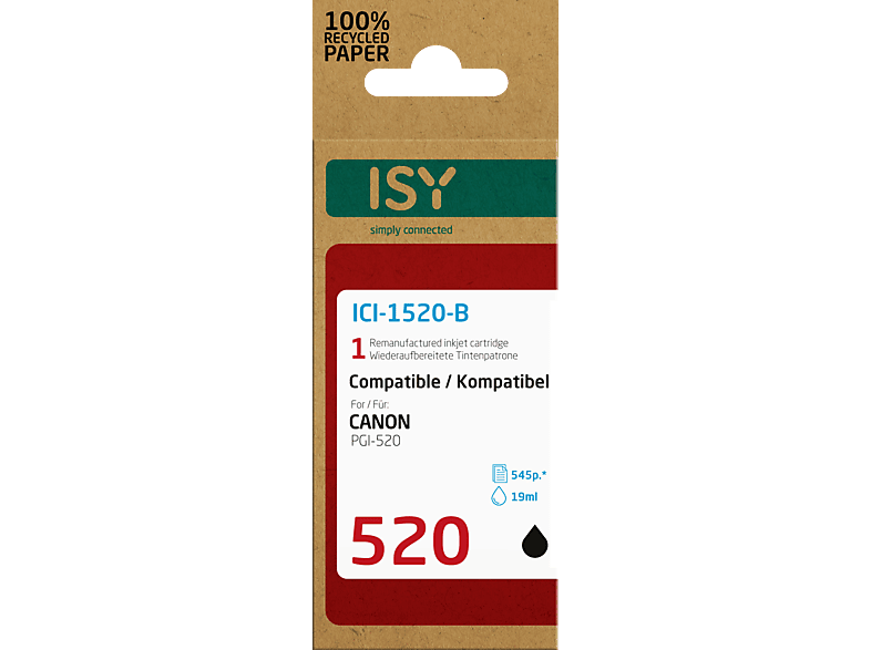 Schwarz ICI-1520-B ISY Tintenpatrone