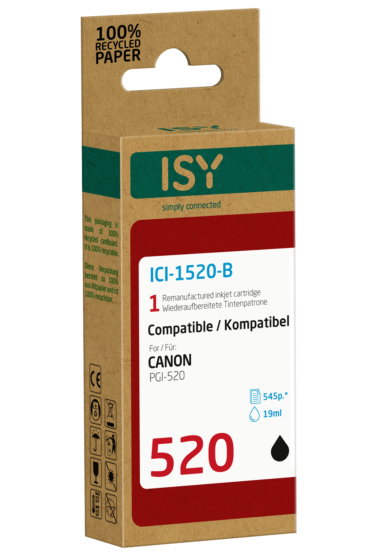 ICI-1520-B Tintenpatrone Schwarz ISY