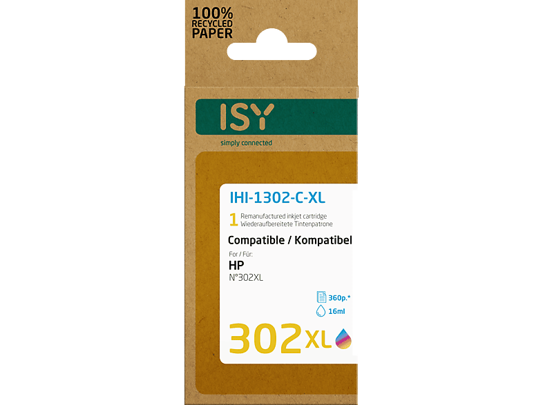 Tintenpatrone mehrfarbig ISY IHI-1302-C-XL