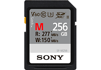 SONY SFG2M - SDXC-Cartes mémoire  (256 GB, 277 MB/s, Noir)