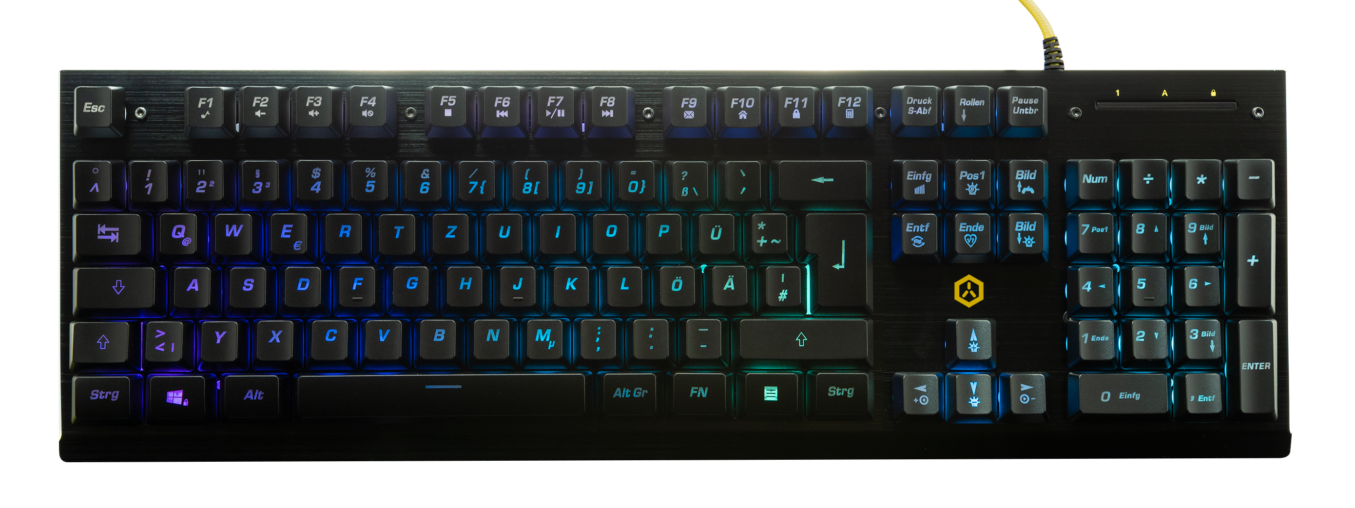 ISY IGK-3000-DE, Gaming Tastatur, Rubberdome, kabelgebunden, Schwarz