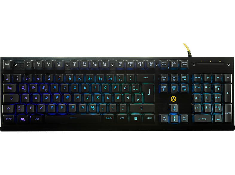 Schwarz Tastatur, kabelgebunden, Rubberdome, ISY Gaming IGK-3000-DE,
