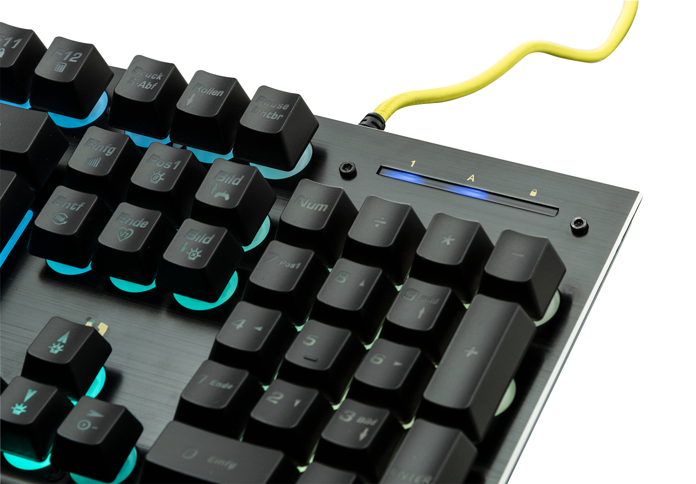 Schwarz Tastatur, kabelgebunden, Rubberdome, ISY Gaming IGK-3000-DE,
