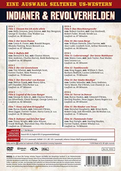 DVD-Box-Set mit Western-Filmtiteln und verschiedenen Filmcovern.