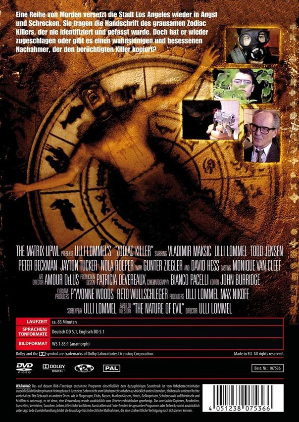 DVD-Cover für einen Film mit einer Frau und einer Uhr als Hauptdesign.