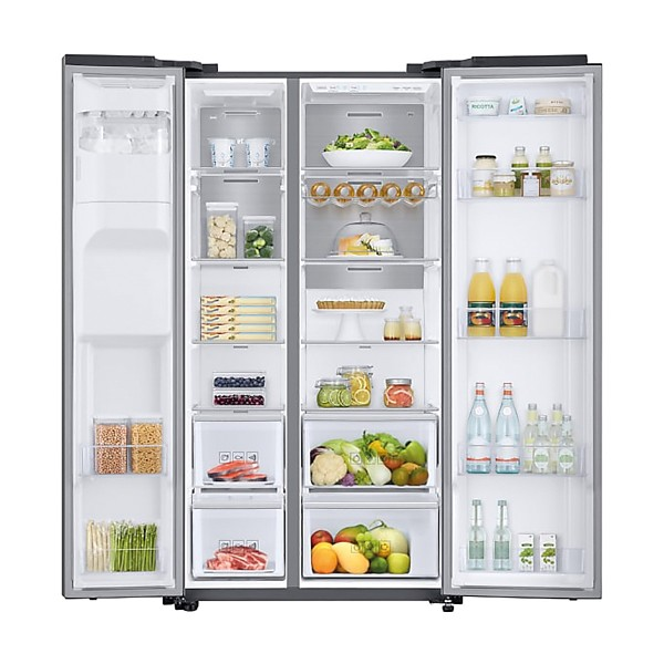 Frigorífico americano - Samsung RS68N8242SL/EF, Dispensador agua/hielo, 617 l, Twin Cooling Plus,  Inox