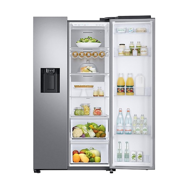 Frigorífico americano - Samsung RS68N8242SL/EF, Dispensador agua/hielo, 617 l, Twin Cooling Plus,  Inox