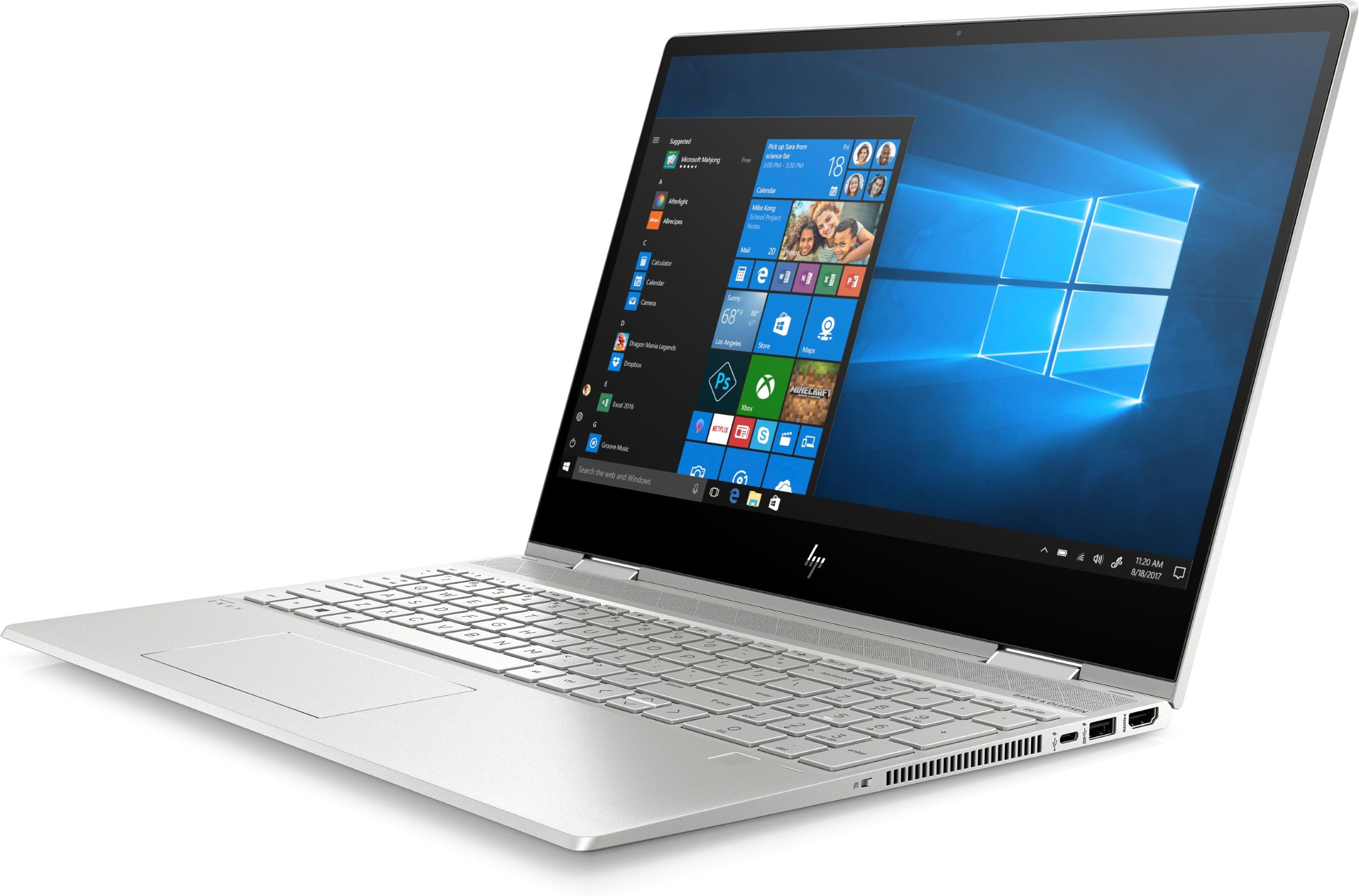HP 7WE20EA Envy x360 15-dr1004nt 15.6" i7-10510U 8GB Ram 512SSD MX250-4GB FHD Win 10 İkisi Bir Arada Laptop Gümüş