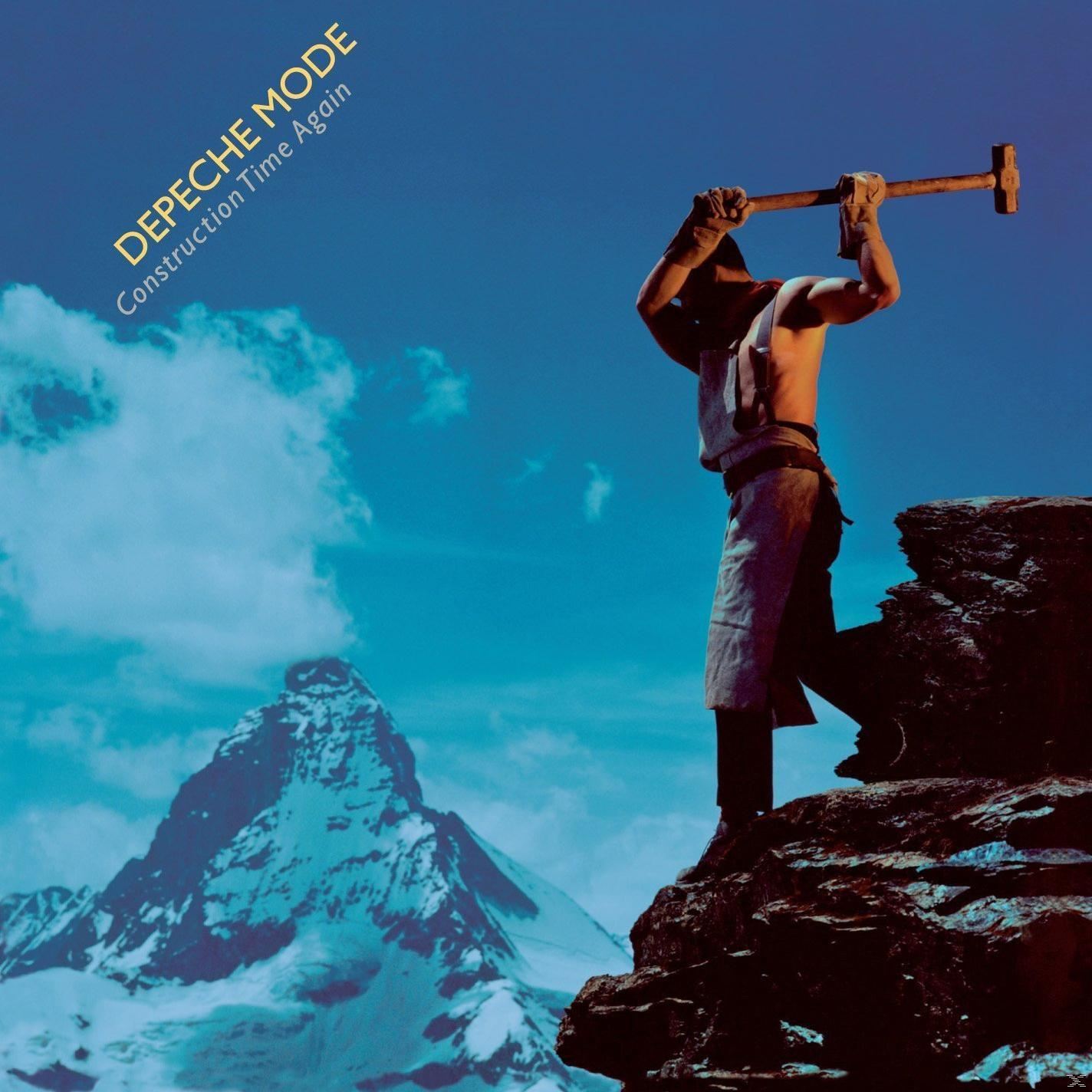 Album borító. Férfi kalapáccsal a hegyen. Depeche Mode 'Construction Time Again'.