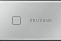 SAMSUNG Portable SSD T7 Touch Festplatte, 2 TB SSD, extern, Silber