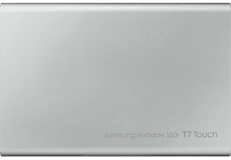 SAMSUNG Portable SSD T7 Touch Festplatte, 1 TB SSD, extern, Silber