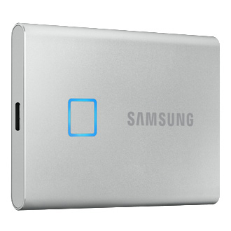 SAMSUNG Portable SSD T7 Touch Festplatte, 500 GB SSD, extern, Silber
