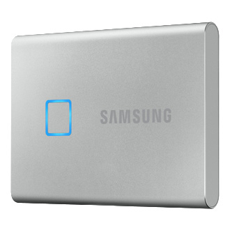 SAMSUNG Portable SSD T7 Silber 1 Touch Festplatte, TB SSD, extern