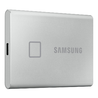 SAMSUNG Portable SSD T7 Touch Festplatte, 2 TB SSD, extern, Silber