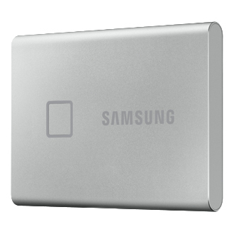 SAMSUNG Portable SSD T7 Touch Festplatte, 2 TB SSD, extern, Silber
