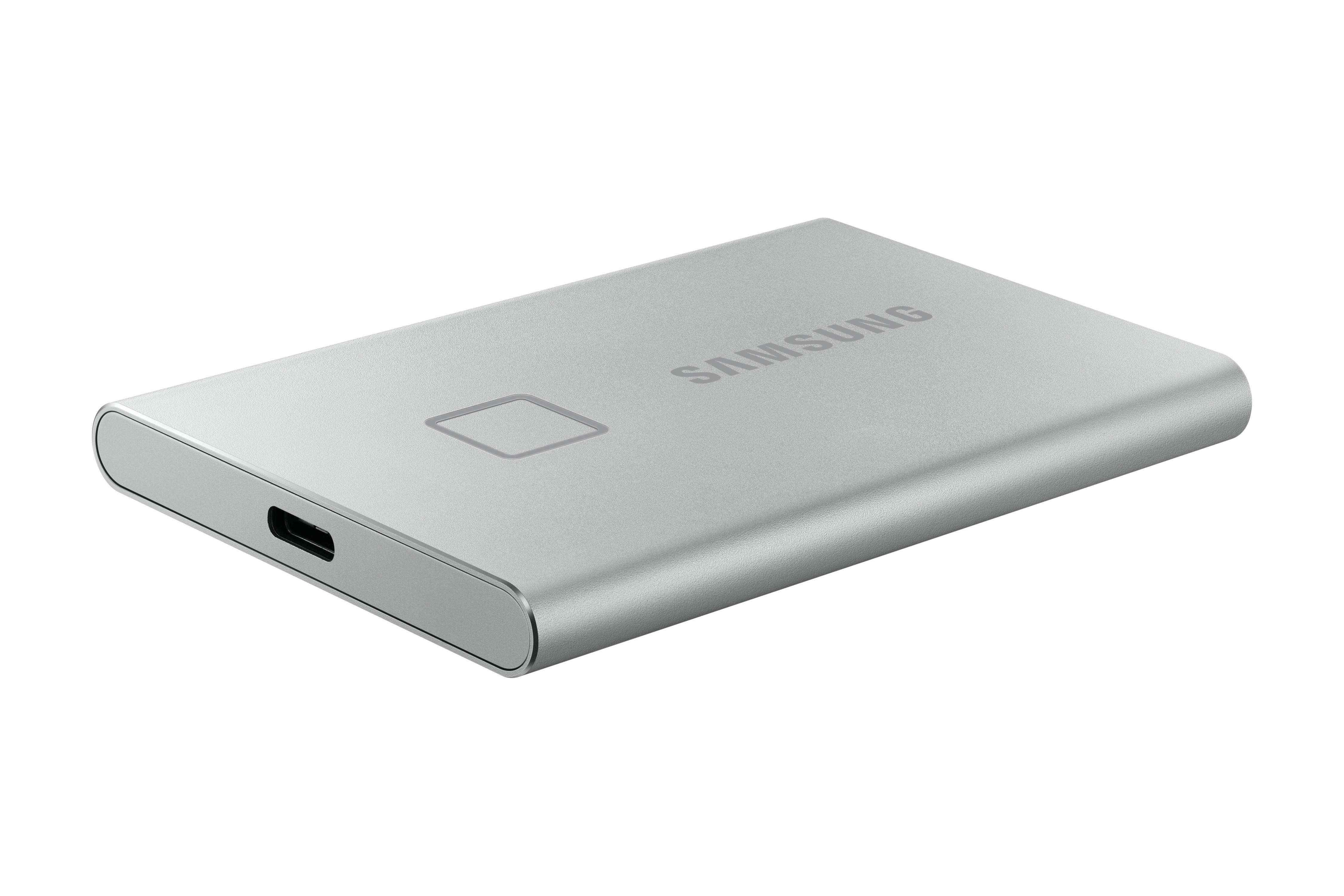 SAMSUNG Portable SSD T7 Touch Festplatte, 2 TB SSD, extern, Silber