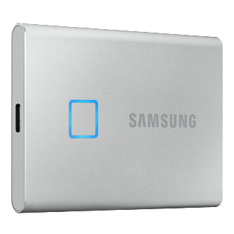 SAMSUNG Portable SSD T7 Touch Festplatte, 2 TB SSD, extern, Silber