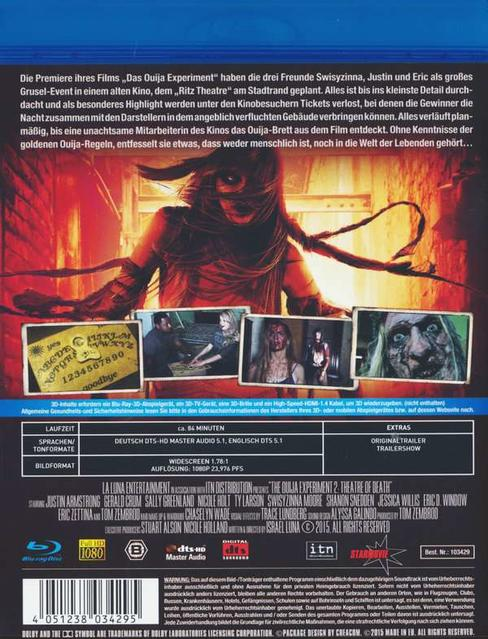 The Ouija Experiment 2: Theatre of Death 3D Blu-ray (+2D)