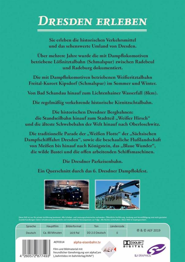 DRESDEN ERLEBEN AUF SCHIENEN UND ZU WASSER DVD