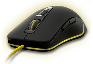 ISY IGM-1000 - Gaming Mouse, Wired, Ottica con diodi laser, 1600 DPI, Nero/Giallo