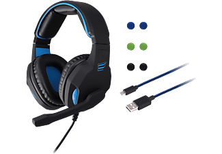 ISY ICB-1000 - Cuffie da gaming (Nero/Blu)