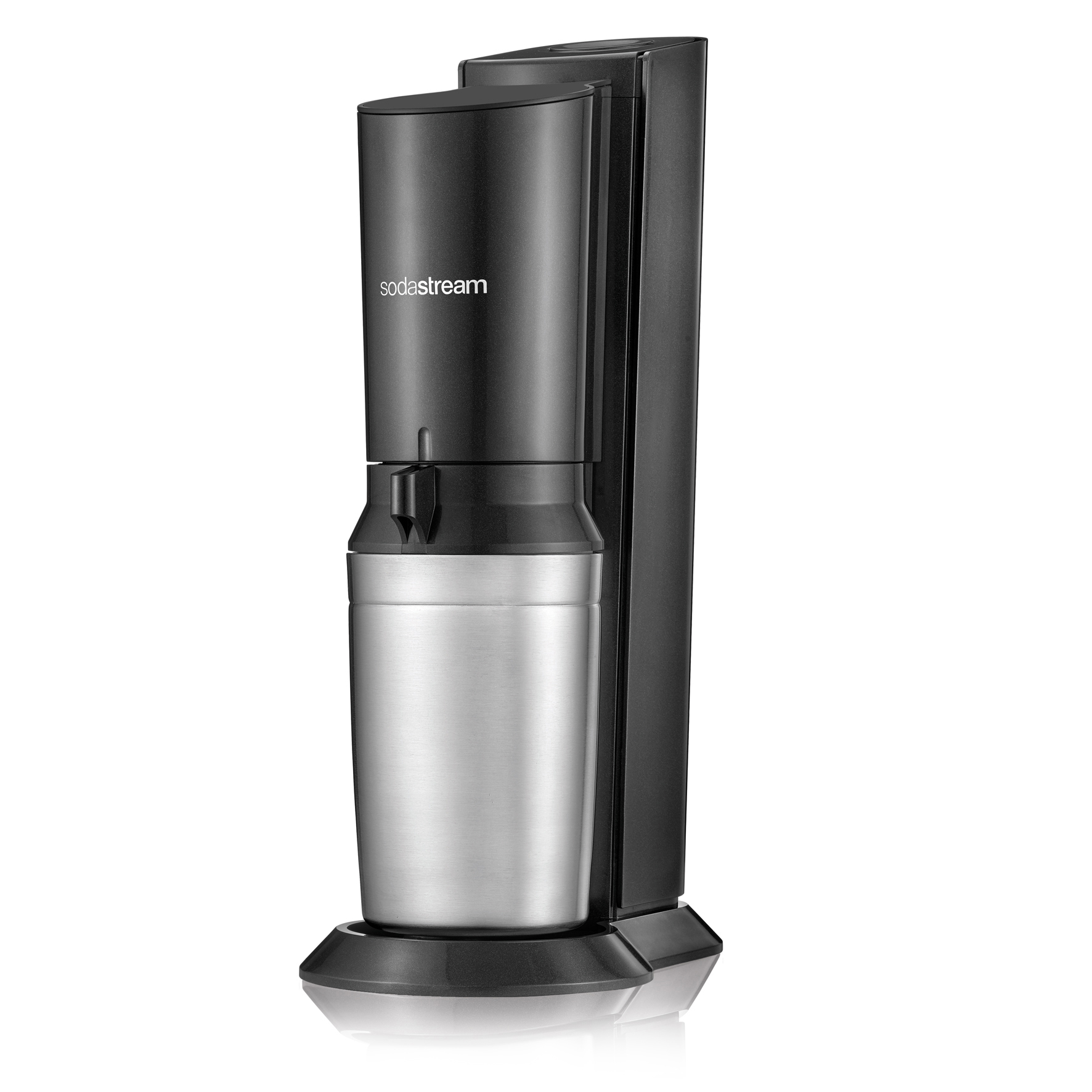 SODASTREAM 1216513490 Crystal 2.0 + 3 Glaskaraffen Wassersprudler Titan