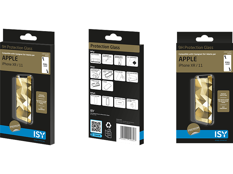 ISY IPG-5012-2.5D Displayschutz (für Apple iPhone XR, 11)