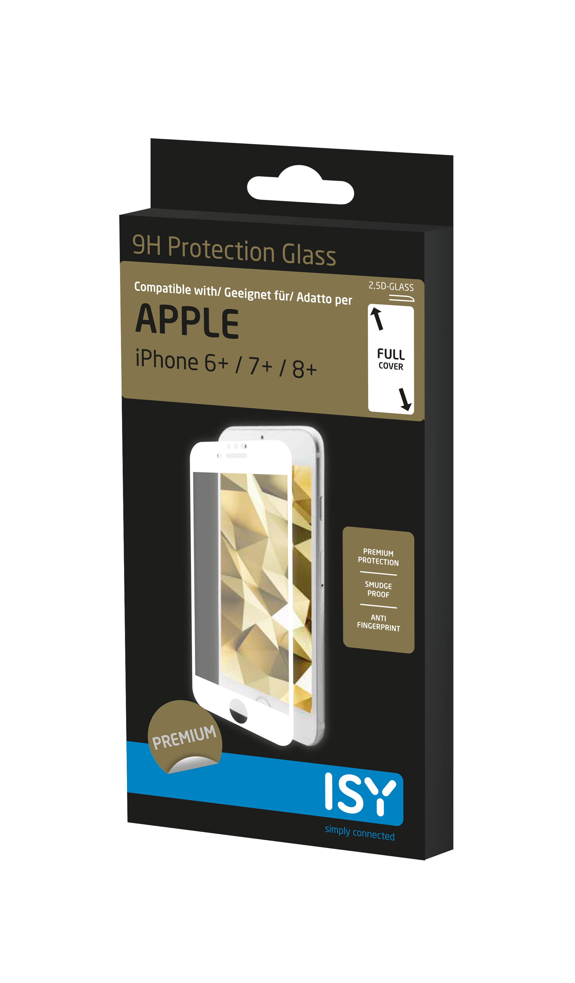 ISY IPG-5007-2.5D Displayschutz (für Apple iPhone 6 Plus, iPhone 7 Plus ,iPhone 8 Plus)