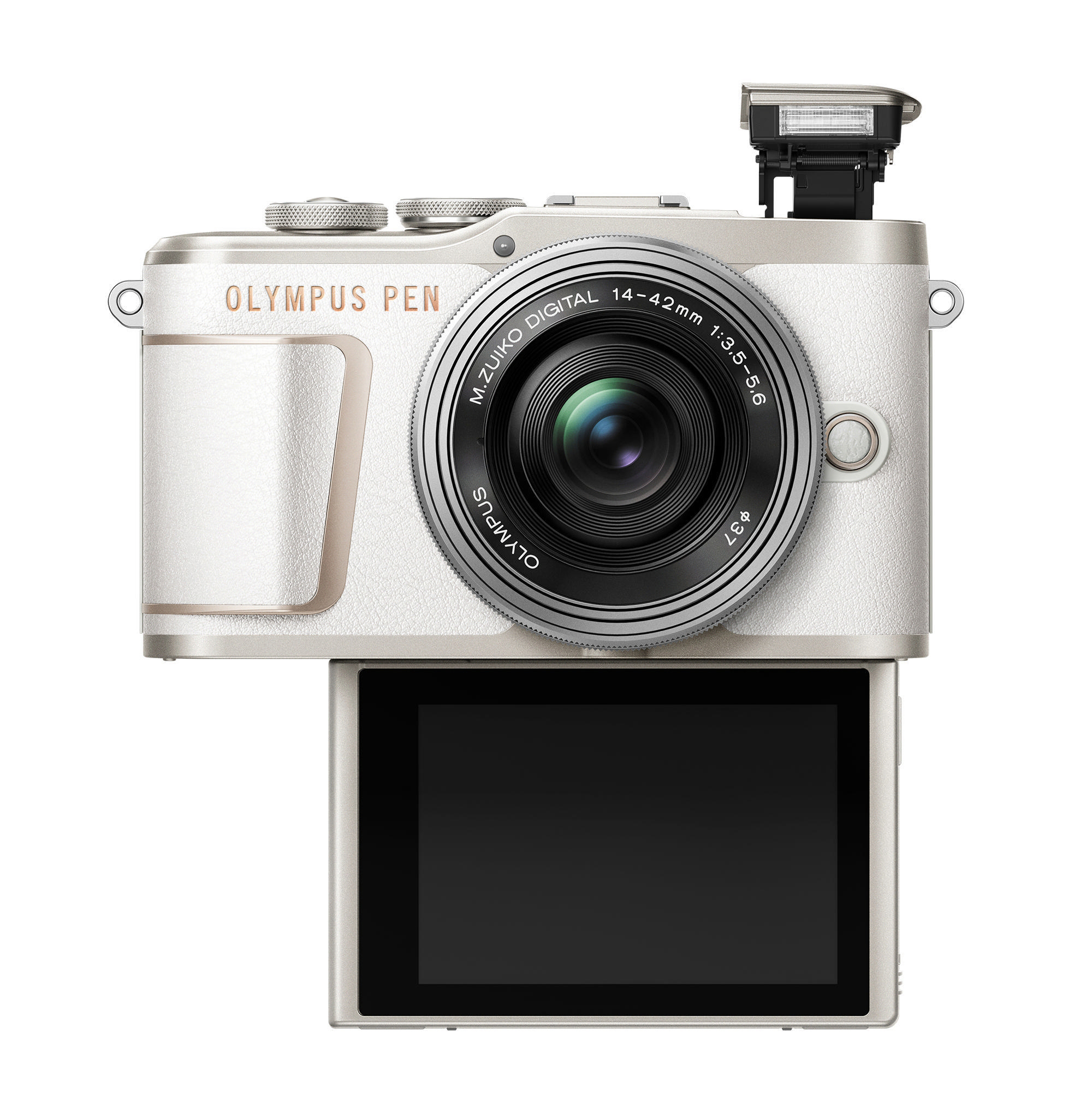 OLYMPUS PEN E-PL 10 Kit Systemkamera mit Objektiv 14-42mm, 7,6 cm Display Touchscreen, WLAN