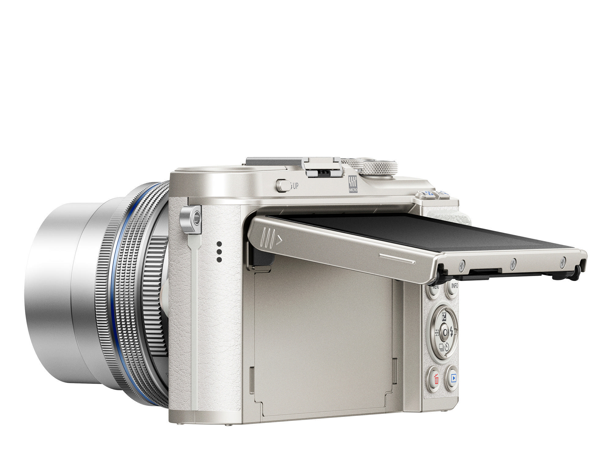 OLYMPUS PEN E-PL 10 Kit Systemkamera mit Objektiv 14-42mm, 7,6 cm Display Touchscreen, WLAN