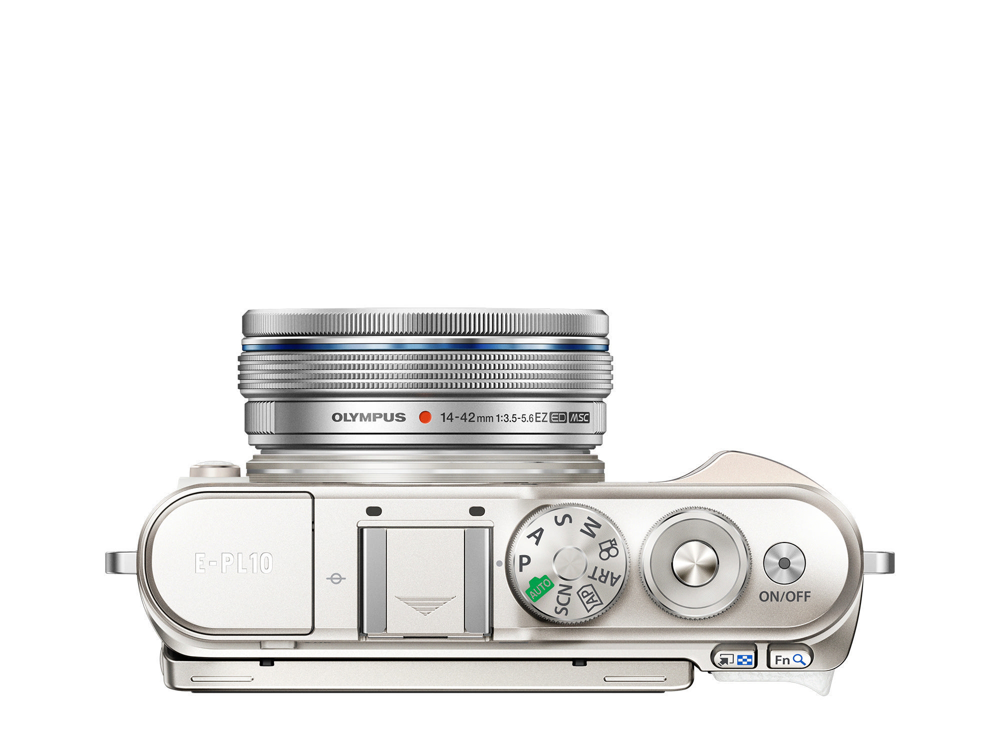 OLYMPUS PEN E-PL 10 Kit Systemkamera mit Objektiv 14-42mm, 7,6 cm Display Touchscreen, WLAN
