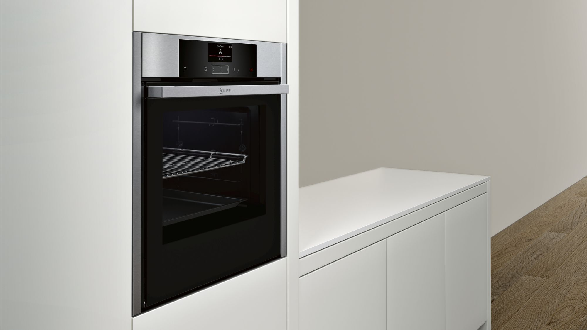 NEFF N 90 B55CS22N0, Backofen (Einbaugerät, 71 l, 596 mm breit), Slide&Hide
