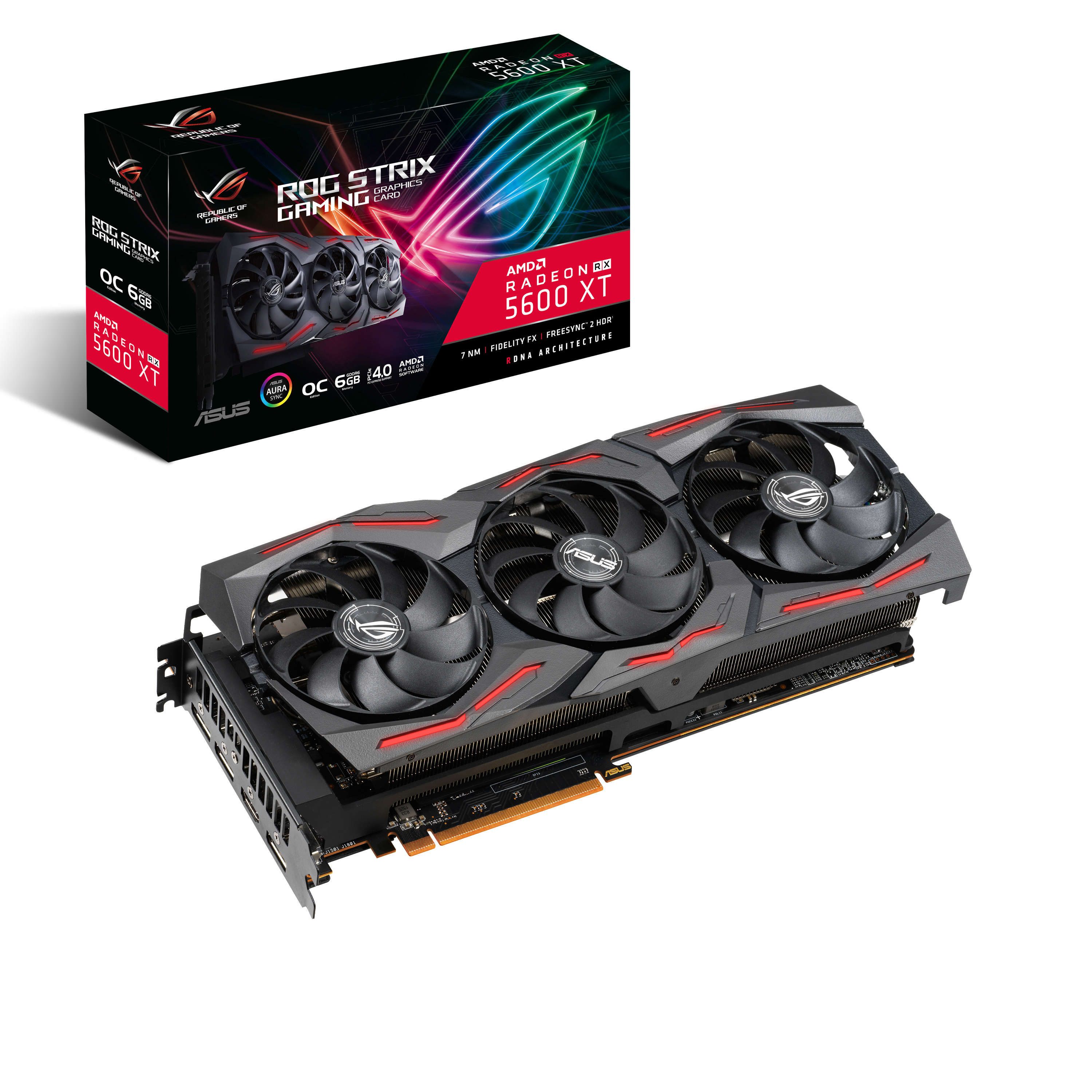 ASUS Radeon™ RX 5600 XT ROG Strix Gaming OC 6GB (90YV0EB0-M0NA00) (AMD, Grafikkarten)