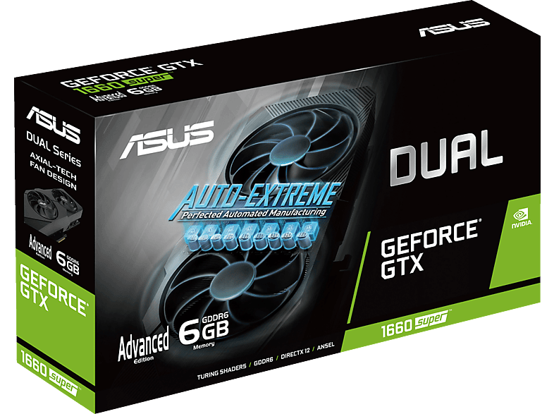 ASUS Geforce® GTX 1660 SUPER™ Dual Grafikkarte) (90YV0DS4-M0NA00) Evo 6GB (NVIDIA, Advanced