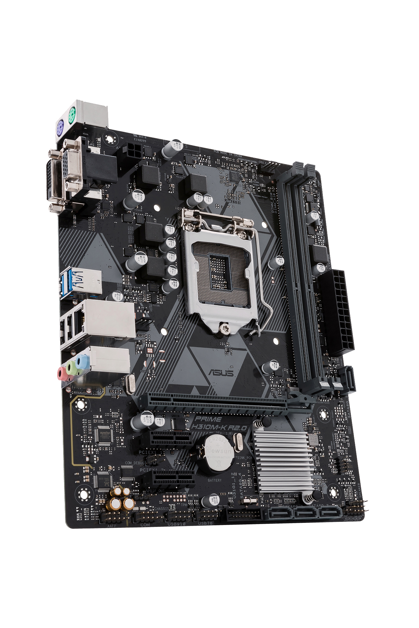 ASUS Prime H310M-K R2.0 Mainboard Schwarz