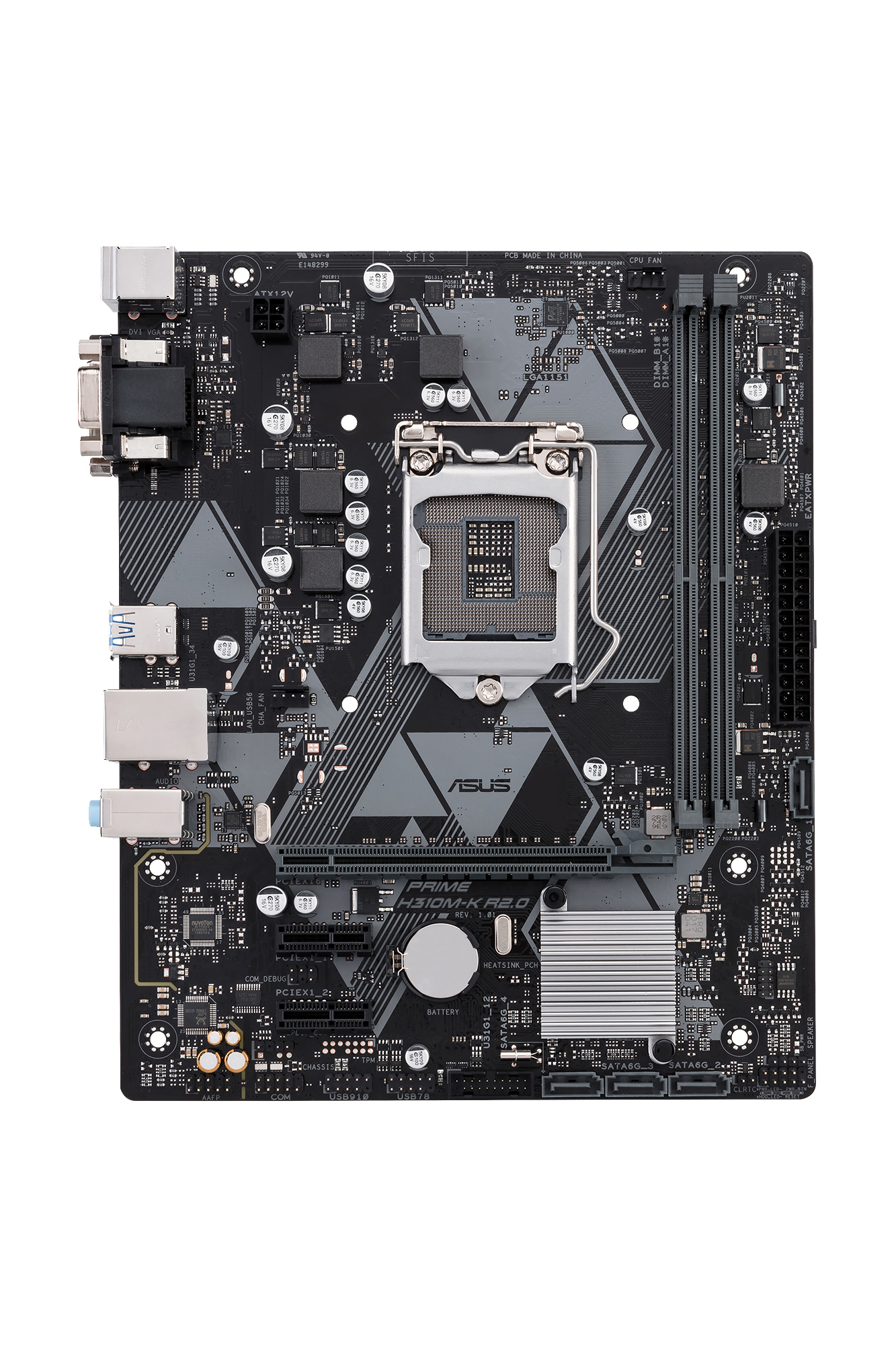 ASUS Prime H310M-K R2.0 Mainboard Schwarz
