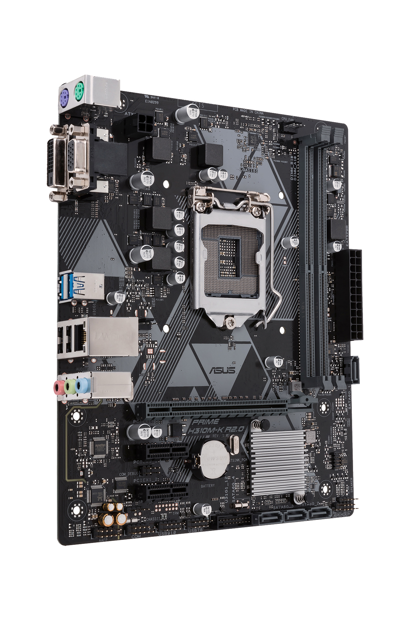 ASUS Prime H310M-K R2.0 Mainboard Schwarz