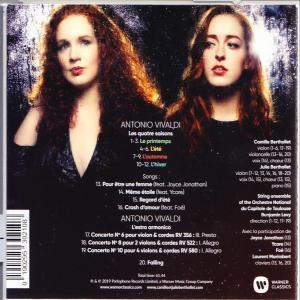 Rückseite eines Vivaldi-Albums mit Porträts von zwei Frauen und Details zur Titelliste.