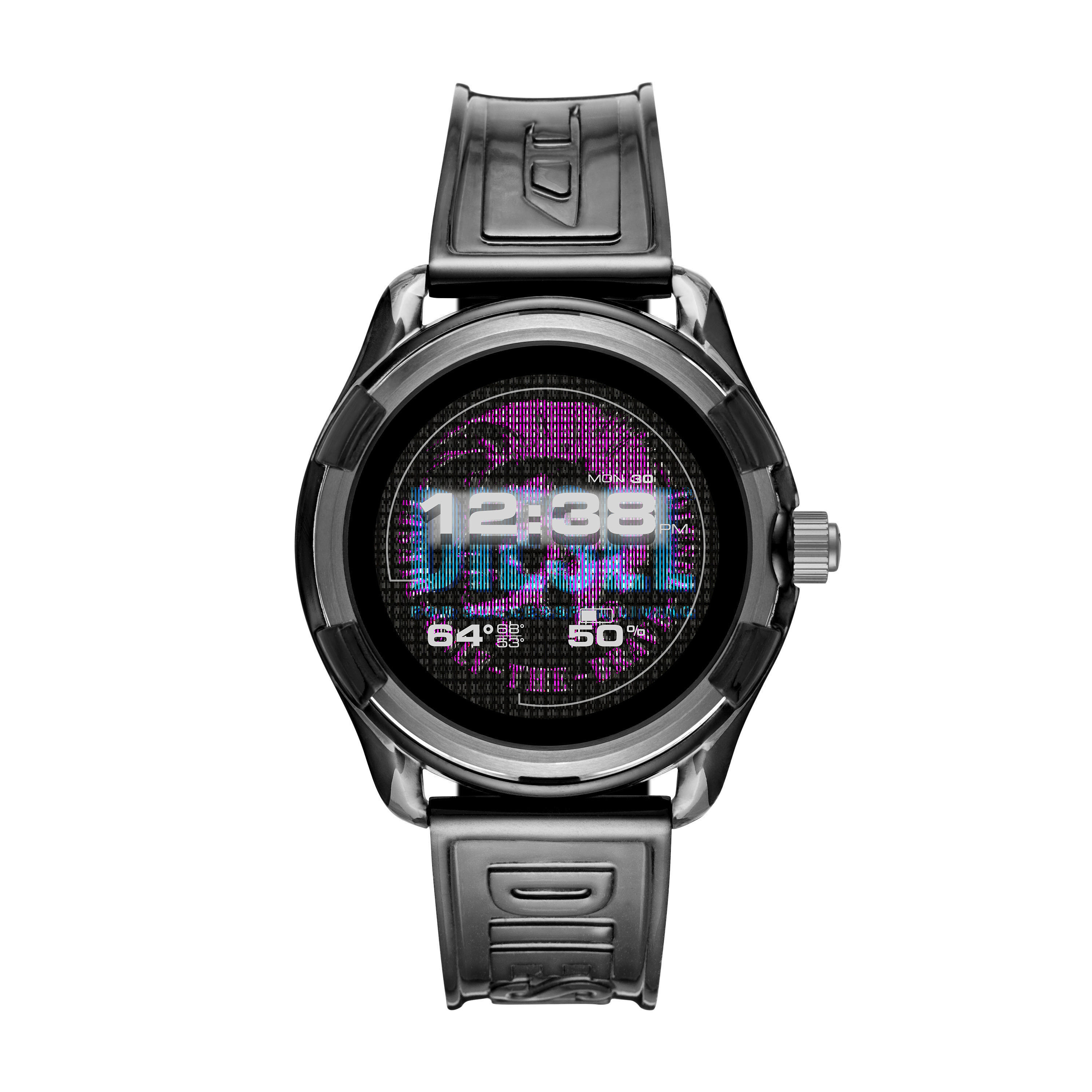 DIESEL Fadelite Smartwatch Aluminium/Nylon Silikon, 190 +/- 5 mm, Transparent / Smoke